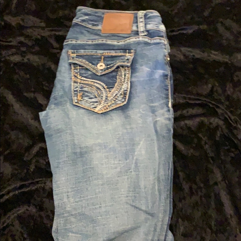 Long somewhat skinny jeans